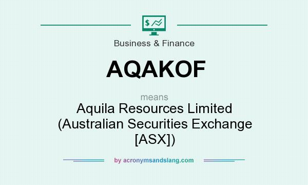 What does AQAKOF mean? It stands for Aquila Resources Limited (Australian Securities Exchange [ASX])