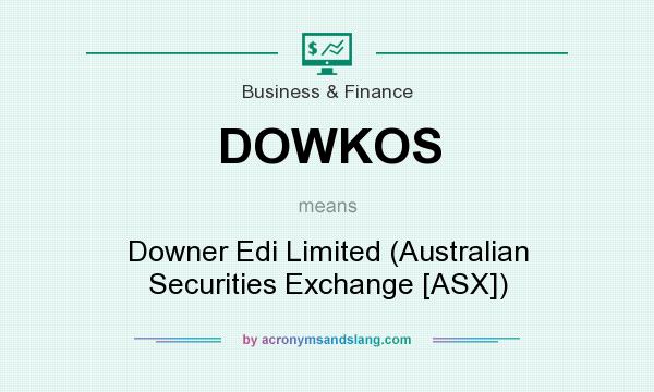 What does DOWKOS mean? It stands for Downer Edi Limited (Australian Securities Exchange [ASX])