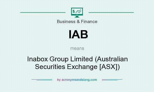 What does IAB mean? It stands for Inabox Group Limited (Australian Securities Exchange [ASX])