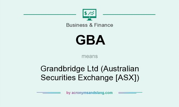 What does GBA mean? It stands for Grandbridge Ltd (Australian Securities Exchange [ASX])