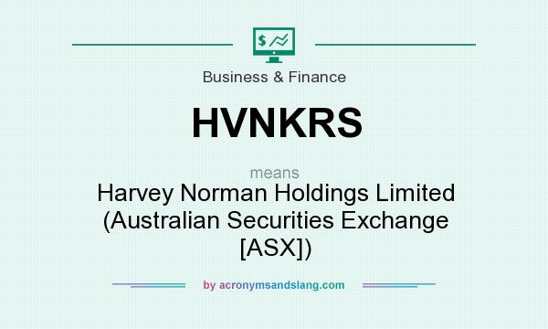 What does HVNKRS mean? It stands for Harvey Norman Holdings Limited (Australian Securities Exchange [ASX])
