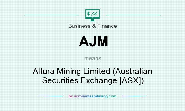 What does AJM mean? It stands for Altura Mining Limited (Australian Securities Exchange [ASX])