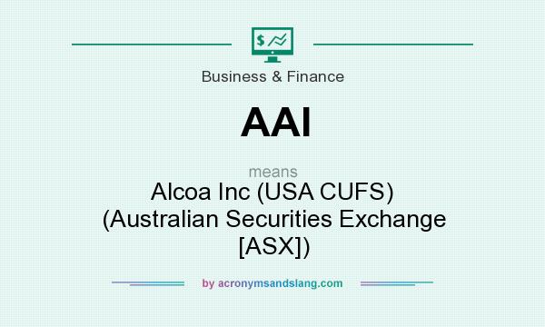 What does AAI mean? It stands for Alcoa Inc (USA CUFS) (Australian Securities Exchange [ASX])