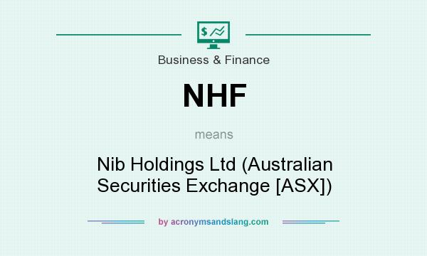 What does NHF mean? It stands for Nib Holdings Ltd (Australian Securities Exchange [ASX])
