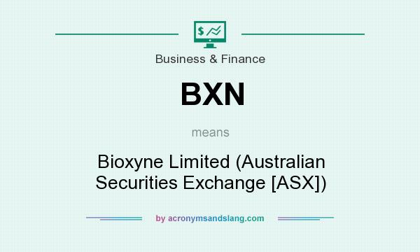 What does BXN mean? It stands for Bioxyne Limited (Australian Securities Exchange [ASX])