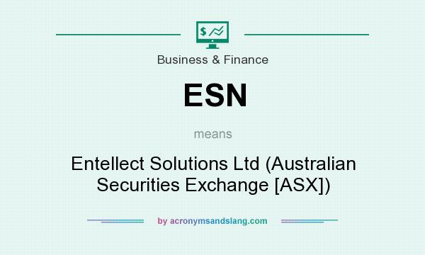 What does ESN mean? It stands for Entellect Solutions Ltd (Australian Securities Exchange [ASX])