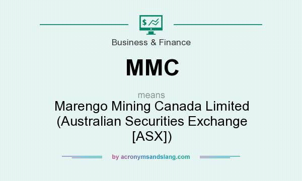 What does MMC mean? It stands for Marengo Mining Canada Limited (Australian Securities Exchange [ASX])