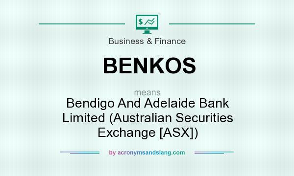 What does BENKOS mean? It stands for Bendigo And Adelaide Bank Limited (Australian Securities Exchange [ASX])