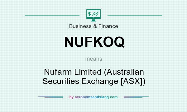 What does NUFKOQ mean? It stands for Nufarm Limited (Australian Securities Exchange [ASX])