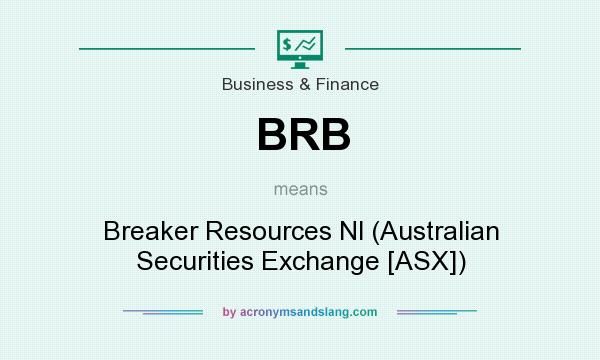 What does BRB mean? It stands for Breaker Resources Nl (Australian Securities Exchange [ASX])