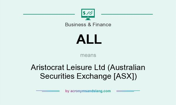 What does ALL mean? It stands for Aristocrat Leisure Ltd (Australian Securities Exchange [ASX])