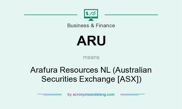 What does ARU mean? It stands for Arafura Resources NL (Australian Securities Exchange [ASX])