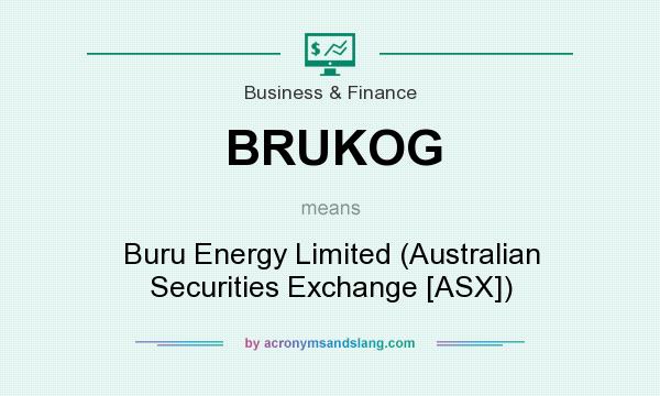 What does BRUKOG mean? It stands for Buru Energy Limited (Australian Securities Exchange [ASX])