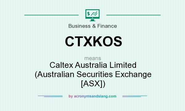 What does CTXKOS mean? It stands for Caltex Australia Limited (Australian Securities Exchange [ASX])