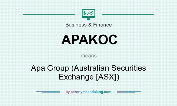 What does APAKOC mean? It stands for Apa Group (Australian Securities Exchange [ASX])