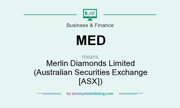 What does MED mean? It stands for Merlin Diamonds Limited (Australian Securities Exchange [ASX])