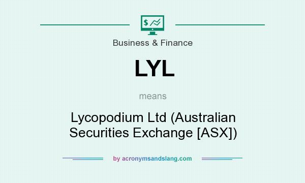 What does LYL mean? It stands for Lycopodium Ltd (Australian Securities Exchange [ASX])