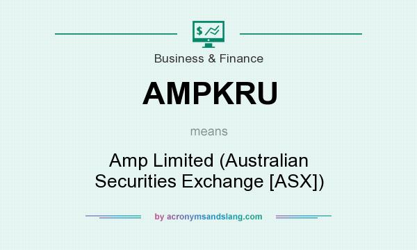 What does AMPKRU mean? It stands for Amp Limited (Australian Securities Exchange [ASX])