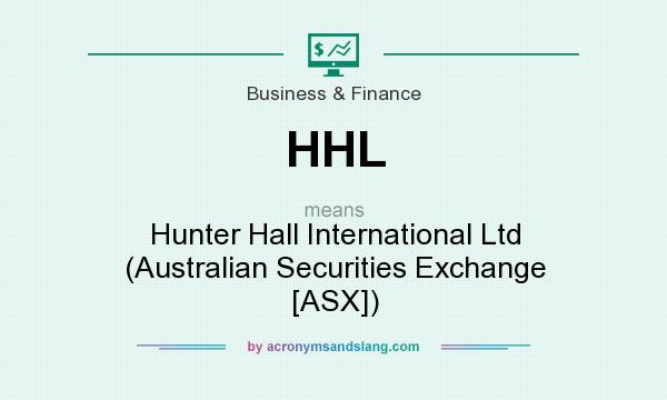 What does HHL mean? It stands for Hunter Hall International Ltd (Australian Securities Exchange [ASX])