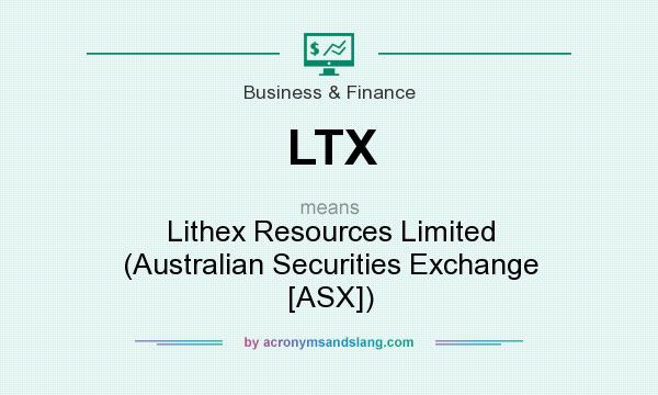 What does LTX mean? It stands for Lithex Resources Limited (Australian Securities Exchange [ASX])