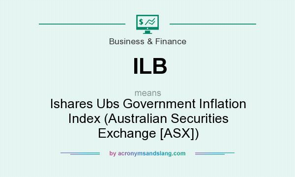 What does ILB mean? It stands for Ishares Ubs Government Inflation Index (Australian Securities Exchange [ASX])