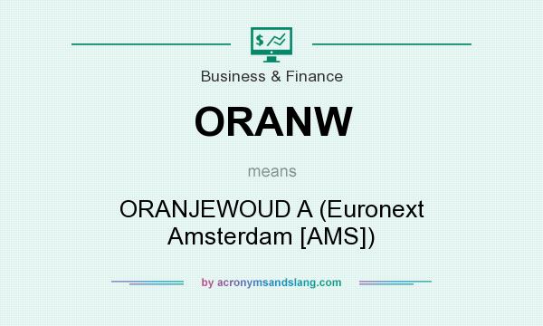 What does ORANW mean? It stands for ORANJEWOUD A (Euronext Amsterdam [AMS])