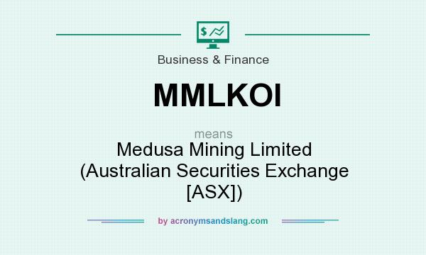 What does MMLKOI mean? It stands for Medusa Mining Limited (Australian Securities Exchange [ASX])
