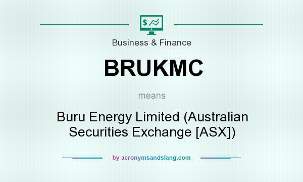 What does BRUKMC mean? It stands for Buru Energy Limited (Australian Securities Exchange [ASX])