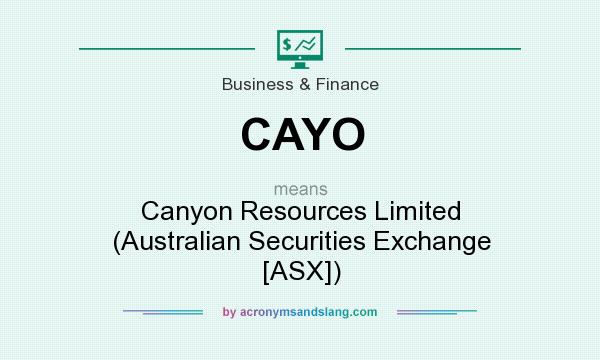 What does CAYO mean? It stands for Canyon Resources Limited (Australian Securities Exchange [ASX])