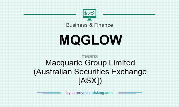 What does MQGLOW mean? It stands for Macquarie Group Limited (Australian Securities Exchange [ASX])