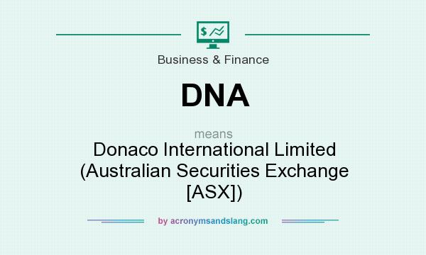 What does DNA mean? It stands for Donaco International Limited (Australian Securities Exchange [ASX])