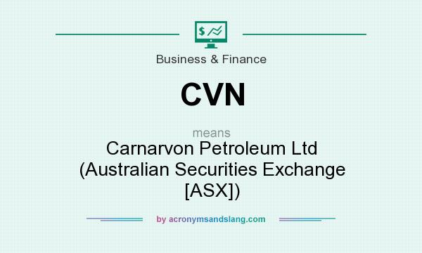 What does CVN mean? It stands for Carnarvon Petroleum Ltd (Australian Securities Exchange [ASX])