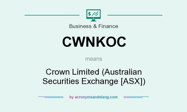 What does CWNKOC mean? It stands for Crown Limited (Australian Securities Exchange [ASX])