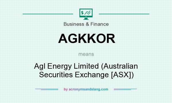 What does AGKKOR mean? It stands for Agl Energy Limited (Australian Securities Exchange [ASX])