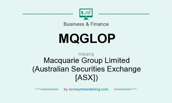 What does MQGLOP mean? It stands for Macquarie Group Limited (Australian Securities Exchange [ASX])