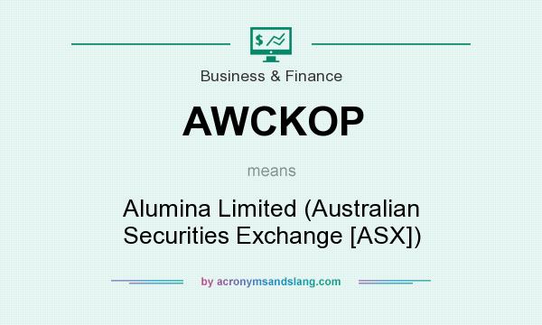 What does AWCKOP mean? It stands for Alumina Limited (Australian Securities Exchange [ASX])