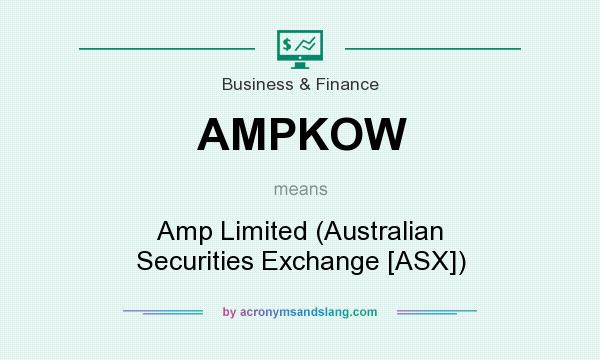 What does AMPKOW mean? It stands for Amp Limited (Australian Securities Exchange [ASX])