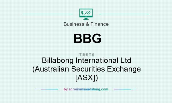 What does BBG mean? It stands for Billabong International Ltd (Australian Securities Exchange [ASX])