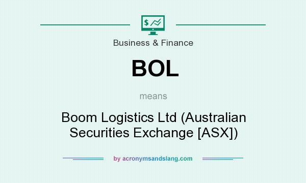 What does BOL mean? It stands for Boom Logistics Ltd (Australian Securities Exchange [ASX])