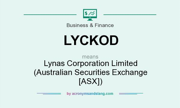 What does LYCKOD mean? It stands for Lynas Corporation Limited (Australian Securities Exchange [ASX])