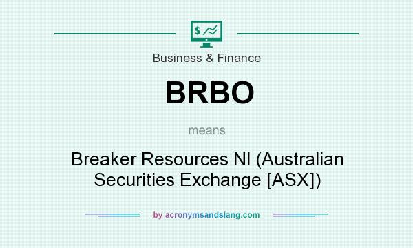 What does BRBO mean? It stands for Breaker Resources Nl (Australian Securities Exchange [ASX])