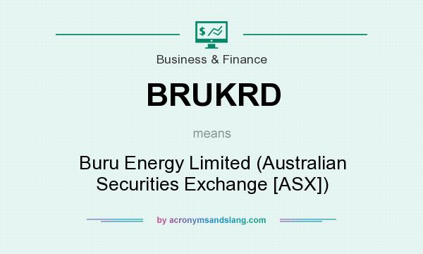 What does BRUKRD mean? It stands for Buru Energy Limited (Australian Securities Exchange [ASX])