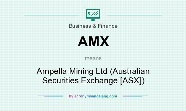 What does AMX mean? It stands for Ampella Mining Ltd (Australian Securities Exchange [ASX])