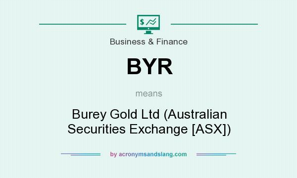 What does BYR mean? It stands for Burey Gold Ltd (Australian Securities Exchange [ASX])