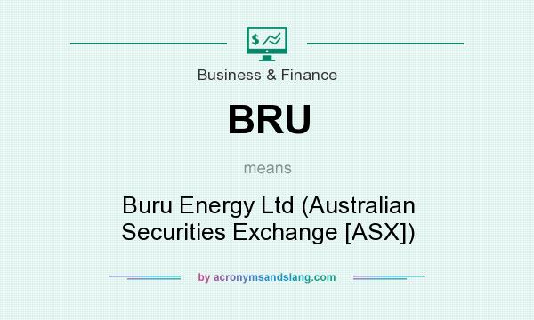 What does BRU mean? It stands for Buru Energy Ltd (Australian Securities Exchange [ASX])