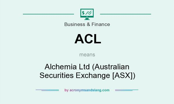 What does ACL mean? It stands for Alchemia Ltd (Australian Securities Exchange [ASX])