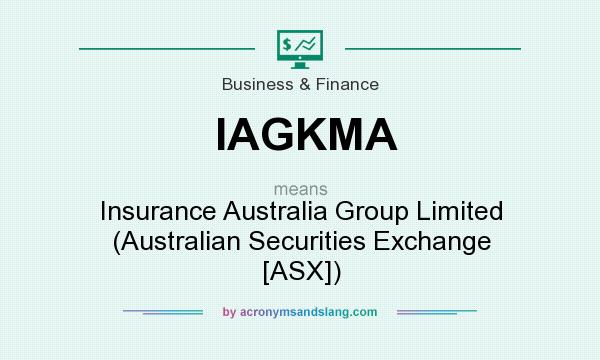 What does IAGKMA mean? It stands for Insurance Australia Group Limited (Australian Securities Exchange [ASX])