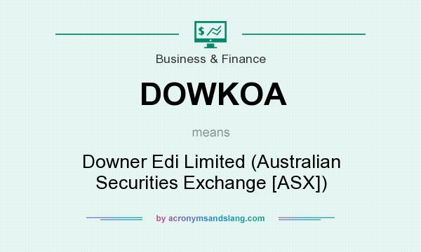 What does DOWKOA mean? It stands for Downer Edi Limited (Australian Securities Exchange [ASX])