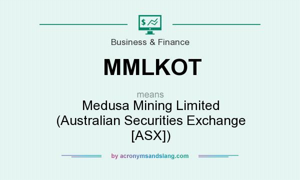 What does MMLKOT mean? It stands for Medusa Mining Limited (Australian Securities Exchange [ASX])