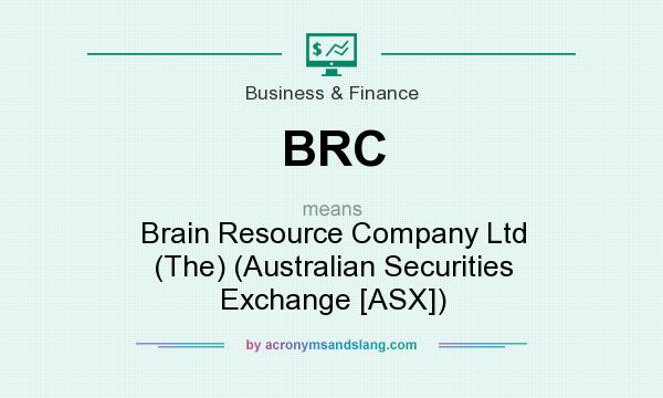 What does BRC mean? It stands for Brain Resource Company Ltd (The) (Australian Securities Exchange [ASX])